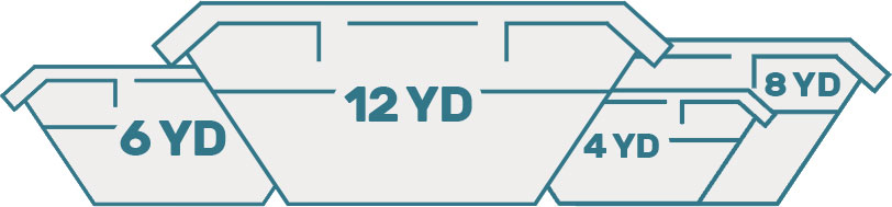 Company vehicle and crew starting a commercial waste collection in service area